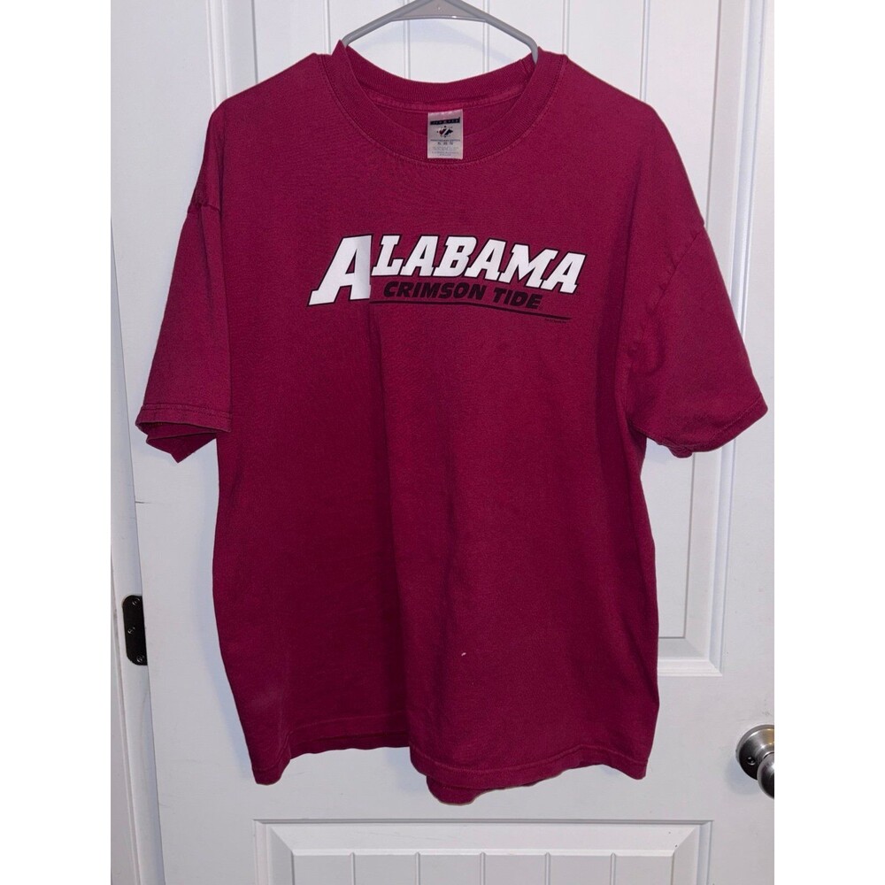 Alabama Crimson Tide T-Shirt Men’s XL Red Jerzees Heavyweight Cotton NCAA Tee